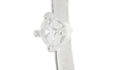 Nadri Zoe Cubic Zirconia Medium Hoop Earrings In Rhodium