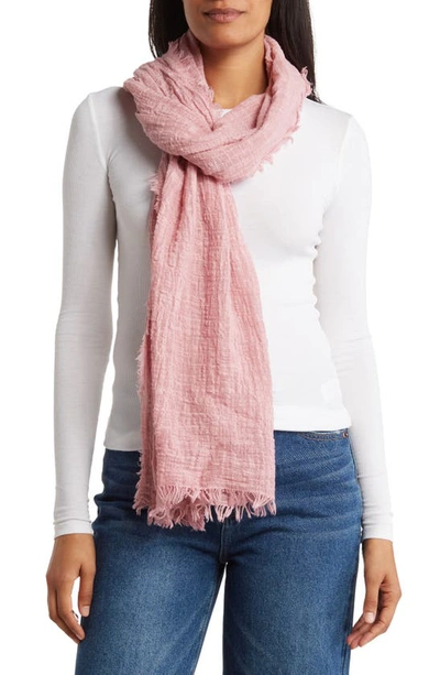 Shop Vince Camuto Washed Solid Scarf In Blush