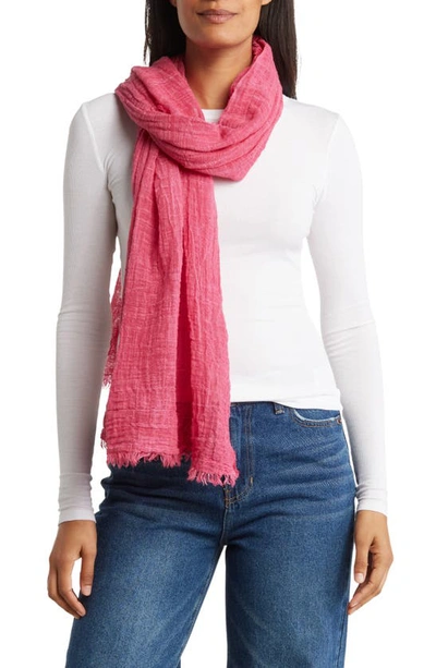 Shop Vince Camuto Washed Solid Scarf In Sangria