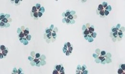Rodd & Gunn Cobden Grove Sport Fit Floral Short Sleeve Cotton Button-up Shirt In Aqua