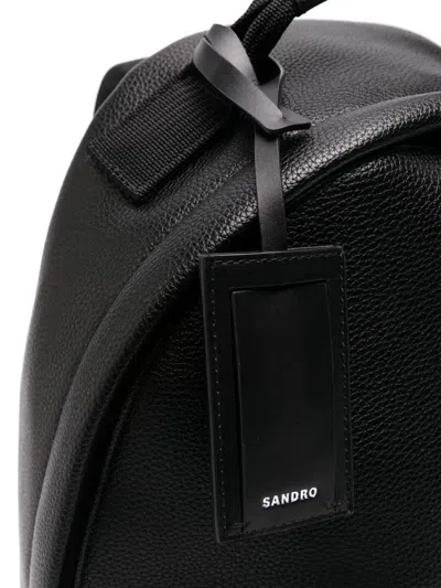 Sandro E22backpack Coated In Black