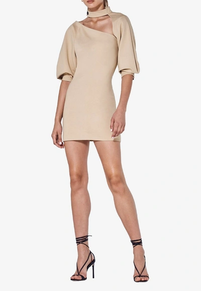 Shop Alexis Brandie Mini Dress In Beige