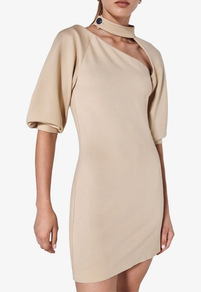 Alexis Brandie Mini Dress In Beige