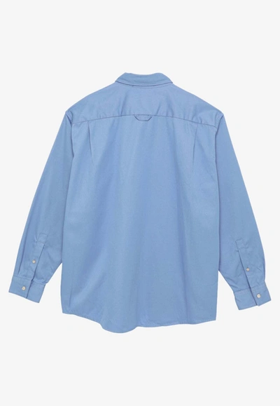 Shop Acne Studios Button-down Poplin Shirt In Blue
