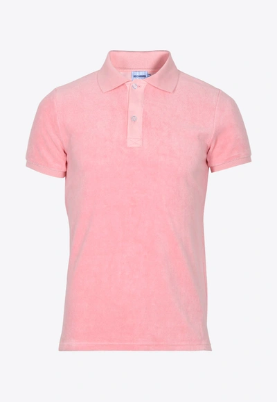 Shop Les Canebiers Cabanon Polo T-shirt In Baby Pink
