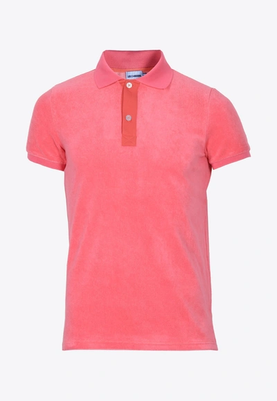 Shop Les Canebiers Cabanon Polo T-shirt In Raspberry In Pink