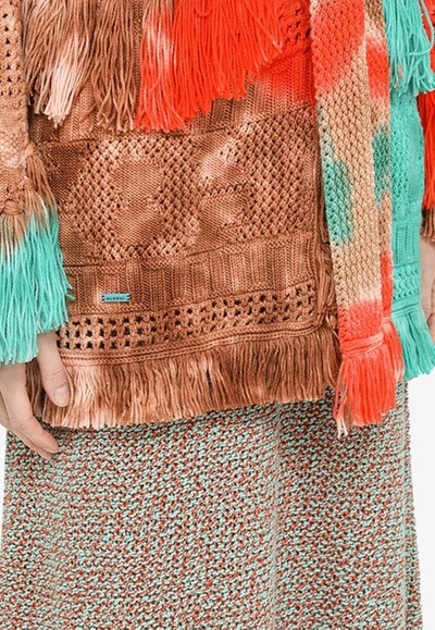 Shop Alanui California Dreaming Wool Cardigan In Multicolor