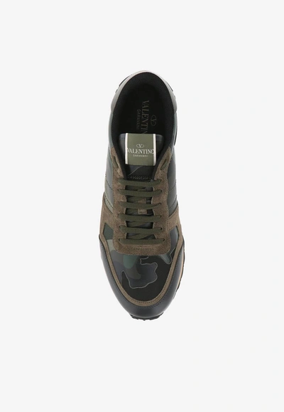 Shop Valentino Camouflage Rockrunner Sneakers In Multicolor