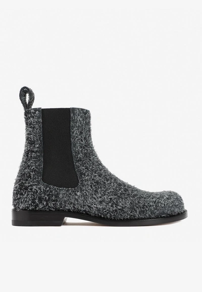 Loewe Campo Chelsea Boot In Brushed Suede In Gray