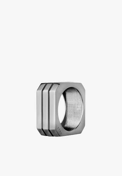 Shop Eéra Candy Triple Ring In 18-karat White Gold In Silver