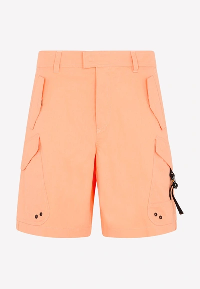 Shop Dior Cargo Bermuda Shorts In Orange
