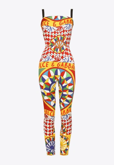 Dolce & Gabbana Graphic-print Jumpsuit In Multicolor