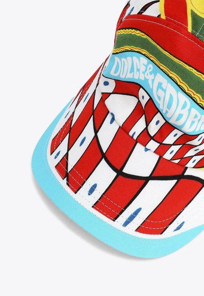 Shop Dolce & Gabbana Carretto-print Baseball Cap In Multicolor