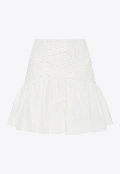 Aje Carrie Ruched Mini Skirt In Ivory | ModeSens