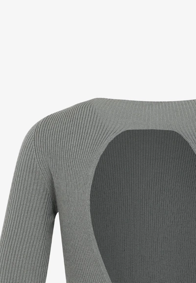 Shop Rick Owens Cashmere Cut-out Sweater In Green