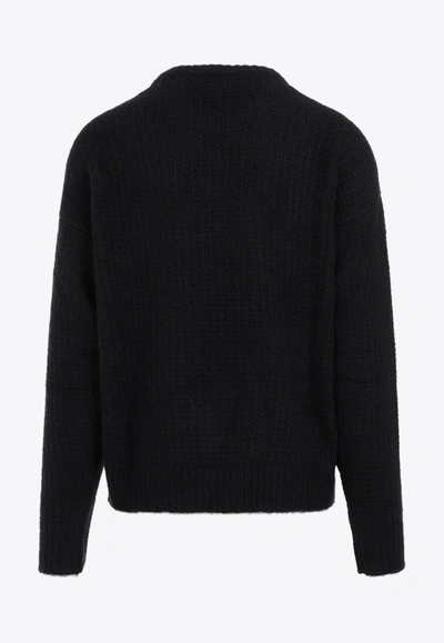 Shop Gucci Cashmere Logo-embroidered Sweater In Black