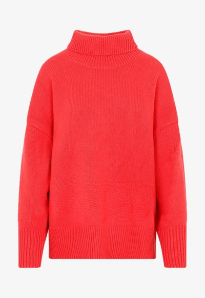 Shop Chloé Cashmere Turtleneck Sweater In Pink