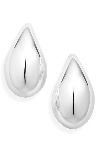Bottega Veneta Drop Sterling Silver Stud Earrings In Silver