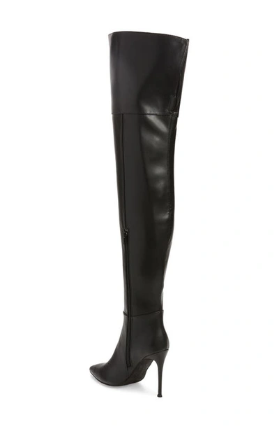 Shop Jeffrey Campbell Pillar Pointed Toe Over The Knee Boot In Black