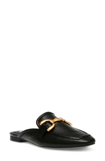 Shop Steve Madden Fortunate Bit Mule In Black Leather