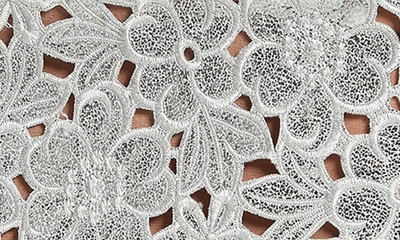 Shop Michael Kors Floral Embroidered High Waist Metallic Suede Miniskirt In Silver