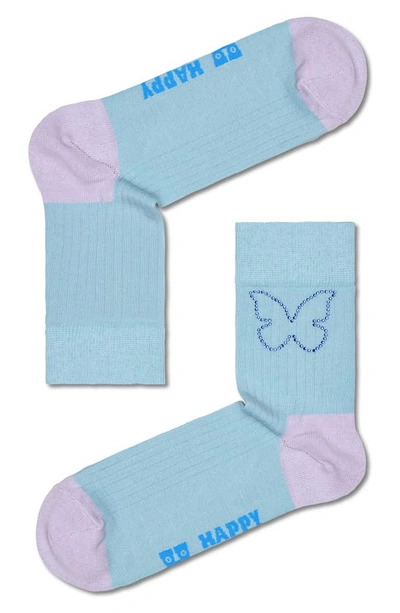 Shop Happy Socks Butterfly Assorted 2-pack Crew Socks Gift Box In Yellow