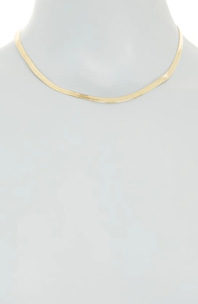 Shop Bp. 14k Gold Dipped Herringbone Chain Necklace
