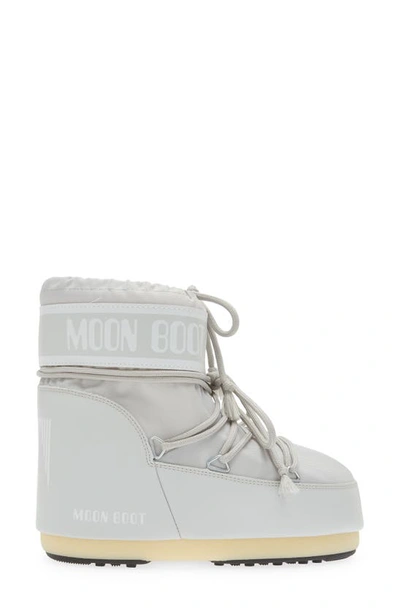 Moon Boot Classic Low 2 Water Repellent Nylon Boot In Glacier Grey