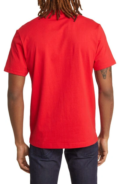 Shop Original Penguin Solid Organic Cotton T-shirt In Racing Red