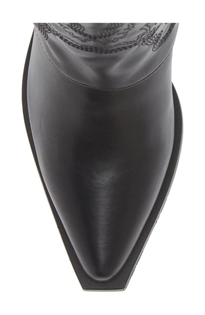 Azalea Wang Portabella Foldover Shaft Pointed Toe Bootie In Black