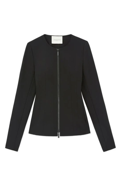 Lafayette 148 Plus-size Acclaimed Stretch Fitted Jacket In Black