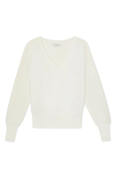 Shop Lafayette 148 Dolman Sleeve Cotton & Silk Sweater In Cloud