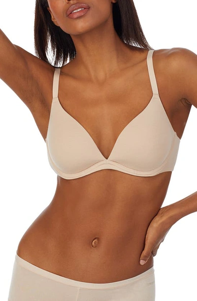 Shop Dkny Table Tops Underwire Plunge Bra In Cashmere