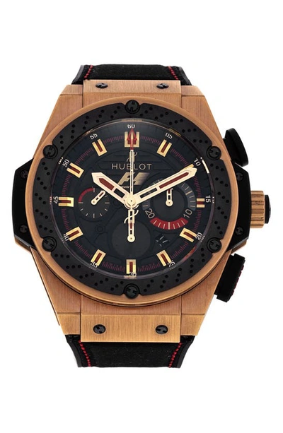Shop Watchfinder & Co. Hublot  2011 Big Bang King Power Chronograph Fabric & Rubber Strap Watch,  In Black