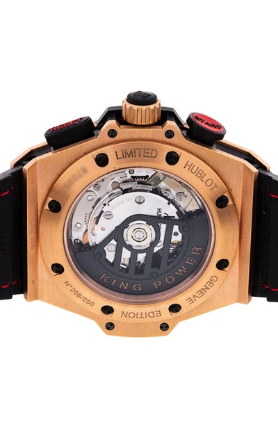 Shop Watchfinder & Co. Hublot  2011 Big Bang King Power Chronograph Fabric & Rubber Strap Watch, 48mm In Black