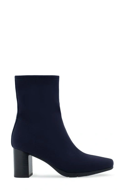 Shop Aerosoles Miley Heeled Boot In Navy Stretch