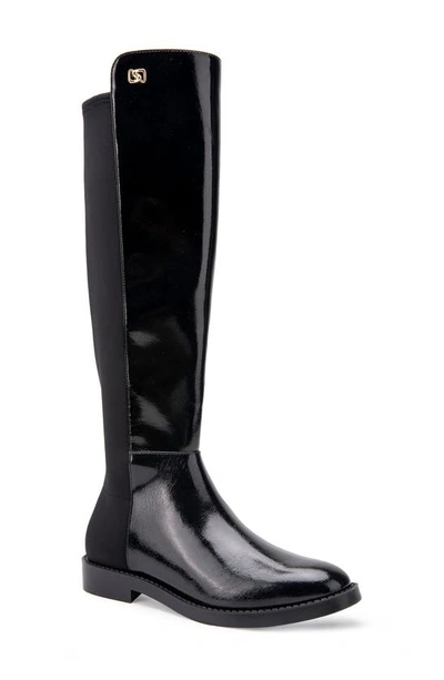Shop Aerosoles Trapani Knee High Boot In Black Patent