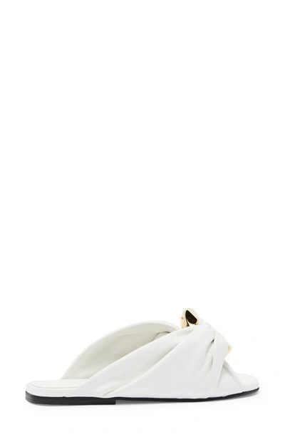 Shop Jw Anderson Chain Twisted Sandal In White