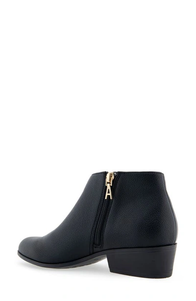 Shop Aerosoles Cayu Almond Toe Bootie In Black