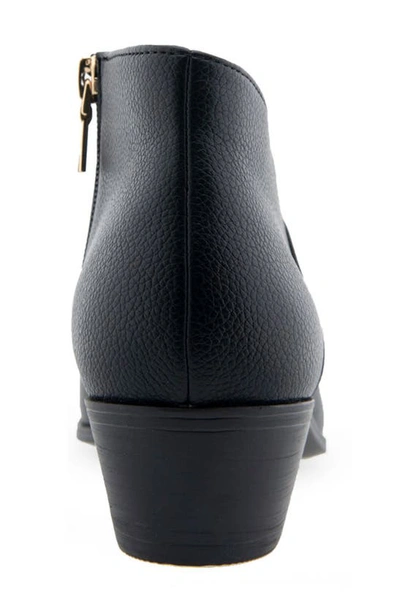 Shop Aerosoles Cayu Almond Toe Bootie In Black