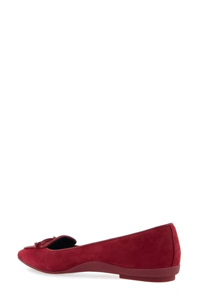 Shop Aerosoles Doran Pointy Toe Loafer In Pomegranate Suede