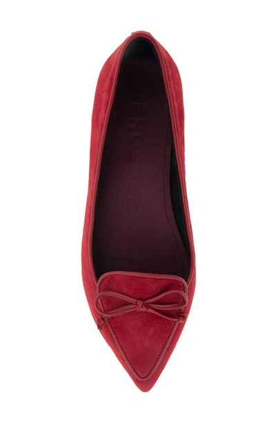 Shop Aerosoles Doran Pointy Toe Loafer In Pomegranate Suede