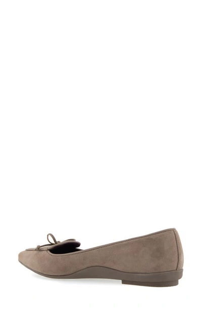 Shop Aerosoles Doran Pointy Toe Loafer In Trench Coat Suede