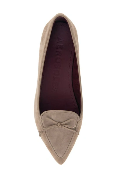 Shop Aerosoles Doran Pointy Toe Loafer In Trench Coat Suede