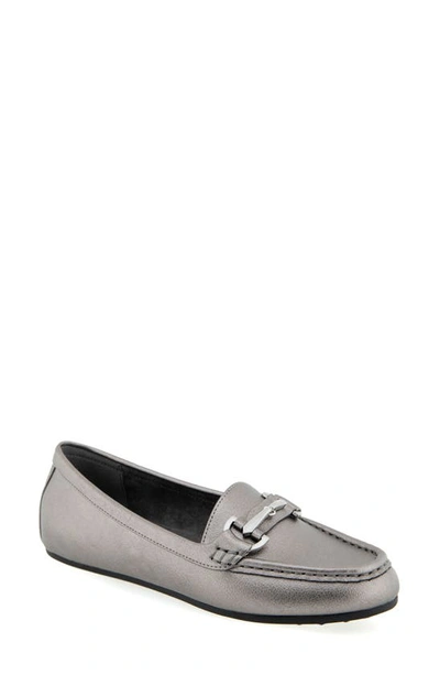 Aerosoles Women's Day Drive Faux Leather Loafers In Graphite Pu Leather