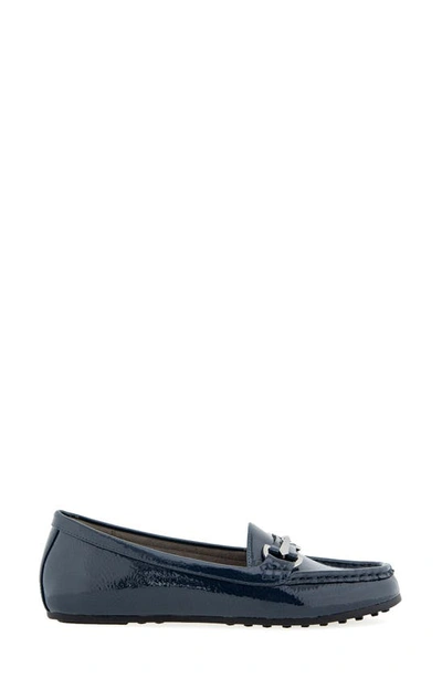 Shop Aerosoles Day Drive Moc Driver In Navy Patent Pu