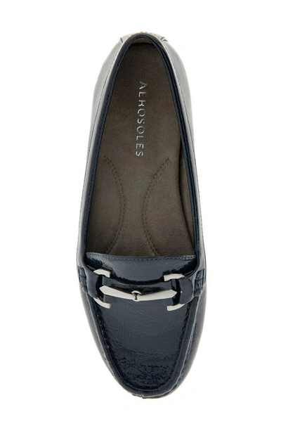 Shop Aerosoles Day Drive Moc Driver In Navy Patent Pu