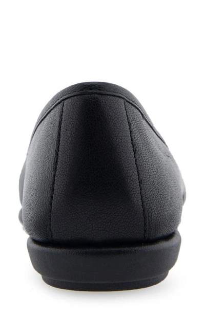 Shop Aerosoles Bijoux Hardware Flat In Black Leather