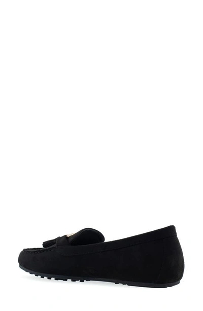 Shop Aerosoles Deanna Tassel Loafer In Black Faux Suede