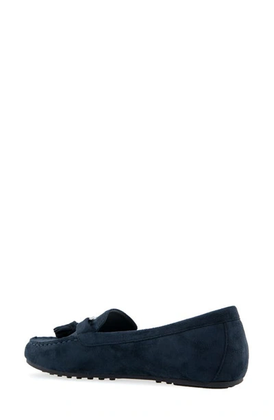 Shop Aerosoles Deanna Tassel Loafer In Navy Faux Suede